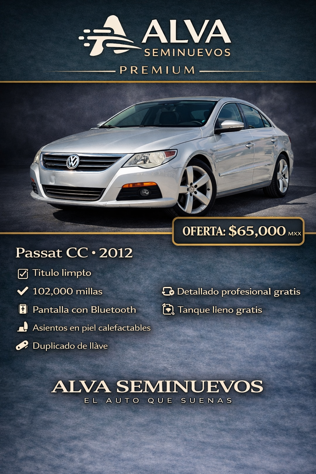 Volkswagen Passat CC 2012 - Alva Seminuevos